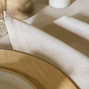 Le Jacquard Francais Slow Life Re-Use Beige Table Linens
