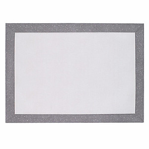 Bodrum Bordino Silver Sparkle Rectangle Easy Care Place Mats - Set of 4