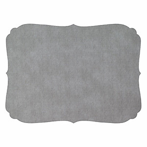 Bodrum Curly Grey Oblong Easy Care Placemats - Set of 4
