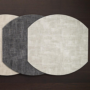 Bodrum Luster Sand Round Easy Care Place Mats - Set of 4