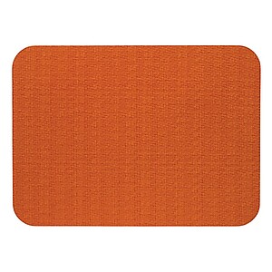 Bodrum Wicker Pumpkin Orange Oblong Easy Care Placemats - Set of 4