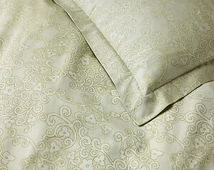 Embrace Nature's Beauty: Sferra Rialto Willow Green Bed Linens