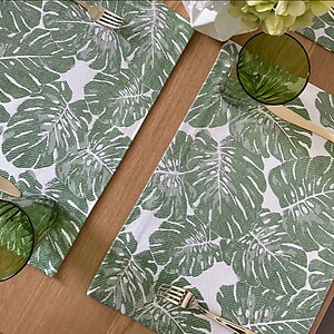 Bodrum Palms Green Outdoor Placemats - Set of 4