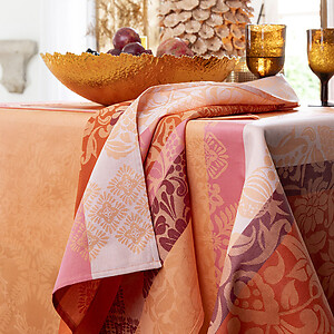 Le Jacquard Francais Mumbai Orange Cotton Table Linens