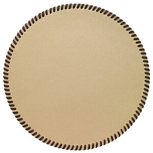 Bodrum Whipstitch Gold Round Easy Care Placemats - Set of 4
