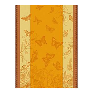 Le Jacquard Francais Jardin des Papillons Orange Cotton Tea Towel