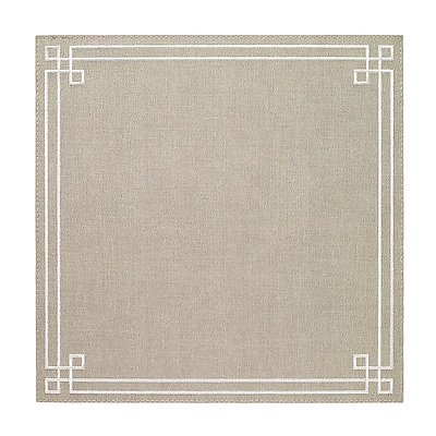 Bodrum Link Oatmeal White Square Easy Care Placemats - Set of 4