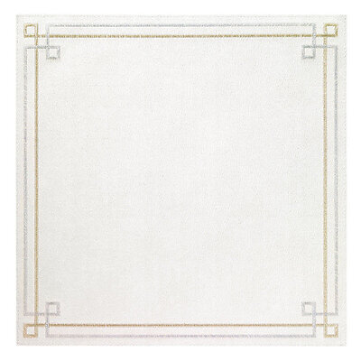 Bodrum Link Silver and Gold Square Easy Care Placemats - Set of 4