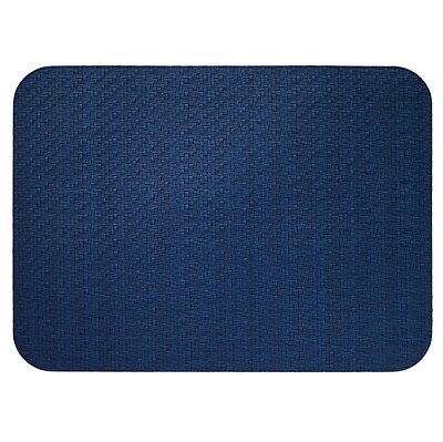 Bodrum Wicker Navy Blue Oblong Easy Care Placemats - Set of 4