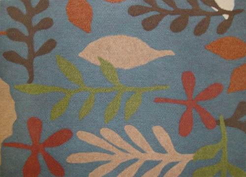Fallen Leaves Blue Placemats: Lamontage by Liora Manne