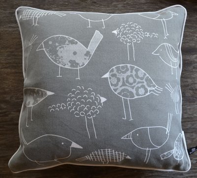 Cute Grey and White Bird Pillow