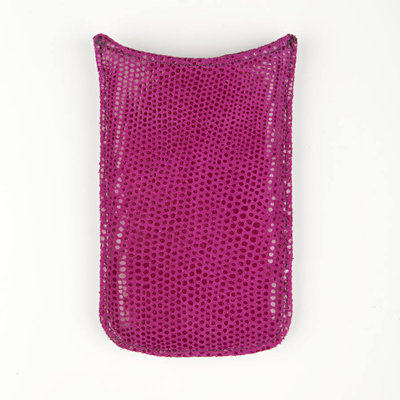 Moore & Giles Leather iPhone case - Pomegranate Suede