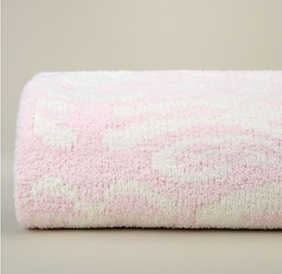 Kashwere Damask Pink and Cream Throw Blanket