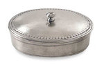 Oval Pewter Lidded Box by Match Pewter