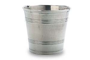 Italian Pewter Waste Basket by Match Pewter