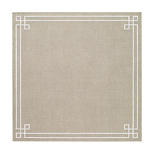 Bodrum Link Oatmeal White Square Easy Care Placemats - Set of 4