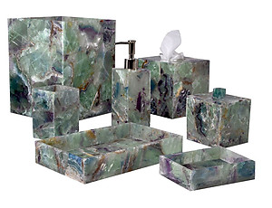 Mike + Ally Taj Flourite Stone Bath Furnishings