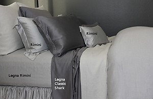 SDH Legna Rimini Dark Shark Gray Sheets and Bedding