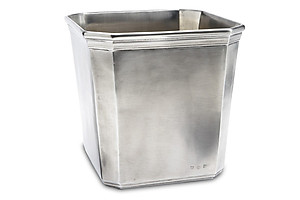 Match Italian Pewter Dolomiti Waste Basket