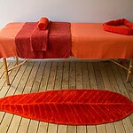 Abyss Habidecor Feuille Leaf Pattern Bath Mat Rug