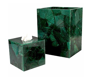 Mike + Ally Taj Green Aventurine Stone Bath Furnishings