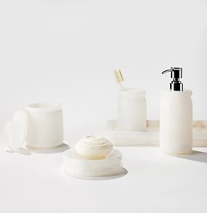 Sferra Volterra Alabaster Bath Accessories