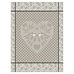 Le Jacquard Francais Amour Beige Cotton Tea Towel