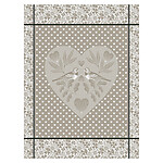 Le Jacquard Francais Amour Beige Cotton Tea Towel