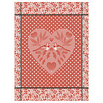 Le Jacquard Francais Amour Red Cotton Tea Towel
