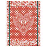 Le Jacquard Francais Amour Red Cotton Tea Towel