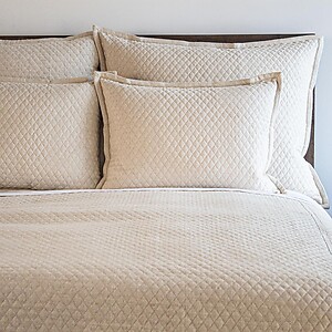 Ann Gish Quilted Basketweave Silk Bedding & Pillows
