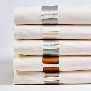 Ann Gish Cotton Sateen Banded Sheets