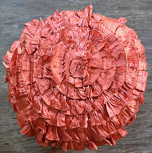 Ann Gish Melon Red Seaflower Pillow Silk Charmeuse 