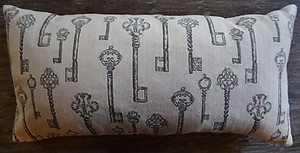 Antique Key Design Bolster Pillow