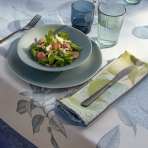 Le Jacquard Francais Arriere-pays Blue Cotton Table Linens