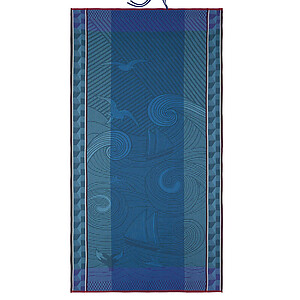 Le Jacquard Francais Baignade a Socoa Blue Beach Towel