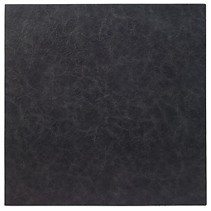 Bodrum Tanner Black Square Faux Leather Placemats - Set of 4