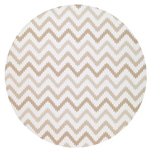 Bodrum Ripple Beige Round Easy Care Placemats - Set of 4