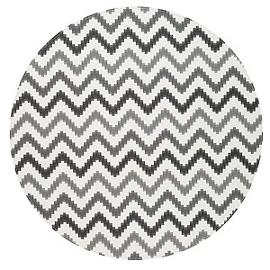 Bodrum Ripple Charcoal Grey Round Easy Care Placemats - Set of 4