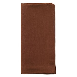 Bodrum Amalfi Chocolate Brown Stonewashed Napkins - Set of 4