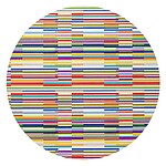 Bodrum Barcode Round Easy Care Placemats - Set of 4