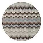 Bodrum Bargello Blue Round Easy Care Placemats - Set of 4