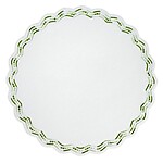 Bodrum Belgravia Green Scalloped Easy Care Placemats - Set of 4