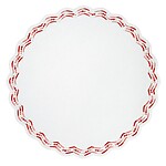 Bodrum Belgravia Red Scalloped Easy Care Placemats - Set of 4