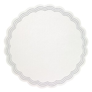 Bodrum Belgravia Silver Scalloped Easy Care Placemats - Set of 4