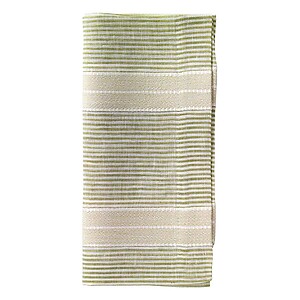 Bodrum Brighton Fern Green Striped Napkins - Set of 4