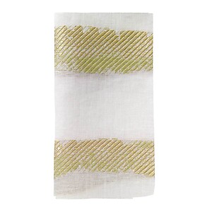 Bodrum Brushstroke Fern Green Napkins - Set of 4