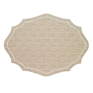 Bodrum Byzantine Beige and White Easy Care Placemats - Set of 4