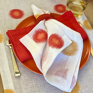 Bodrum Confetti Red Marigold Napkins - Set of 4