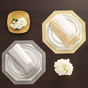 Bodrum Cornice Light Gold Napkins - Set of 4